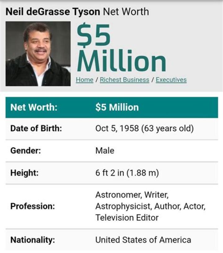 Neil deGrasse Tyson Net Worth – Look At His Multiple Income And Earning Sources 